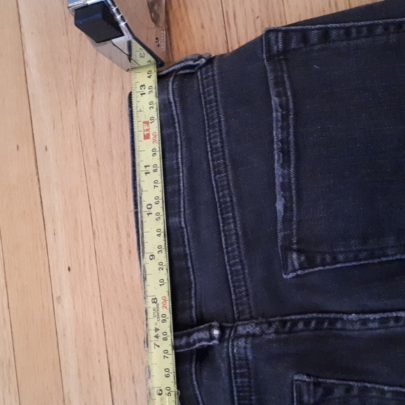 All Saints distressed moto denim sz 26 black - Picture 6 of 7